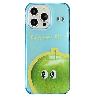 For iPhone 14 Pro Deksel Akryl+TPU Telefondeksel Frukt Emosjon Mønster