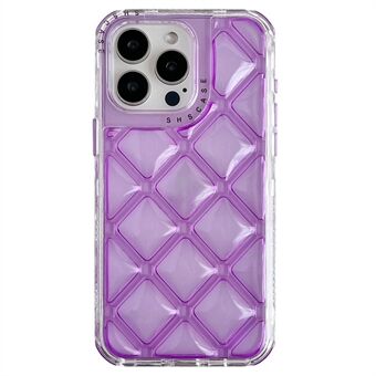 For iPhone 14 Pro Etui PC+TPU 3-i-1 Mobiltelefondeksel Rombemønster