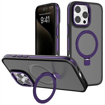 C1 Serier For iPhone 14 Pro Etui Roterbar Magnetisk Ring Kickstand Anti-Fall TPU+PC Mobiltelefon Deksel