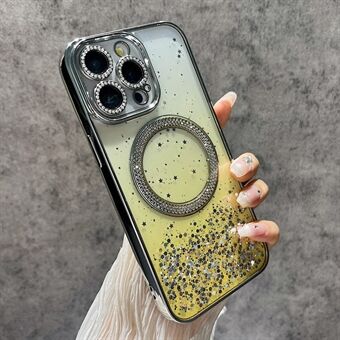 For iPhone 14 Pro Magnetisk Deksel Glitrende Skinnende TPU + PC Telefondeksel Drop Beskyttelse