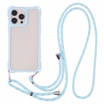 For iPhone 14 Pro Deksel PC+TPU Støtsikkert Telefonbakdekke med Justerbar Stropp