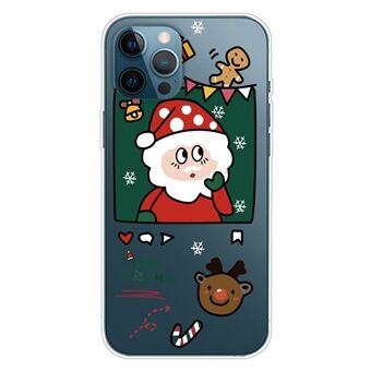 For iPhone 14 Pro Funny Julemønster Design Telefonveske Myk TPU Tynt Støtsikkert anti-fingeravtrykk deksel