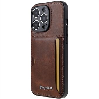 Kortspordesign telefonveske for iPhone 14 Pro, PU-skinn+TPU+PC Anti- Scratch Støvtett beskyttelsesdeksel