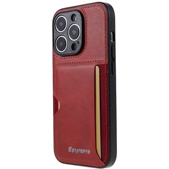 Kortspordesign telefonveske for iPhone 14 Pro, PU-skinn+TPU+PC Anti- Scratch Støvtett beskyttelsesdeksel