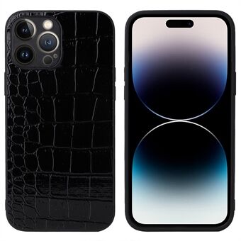 For iPhone 14 Pro PU-skinnbelagt PC + TPU Ultra-tynt støtsikkert deksel Nøyaktige utskjæringer Kamerabeskyttelse Telefonveske