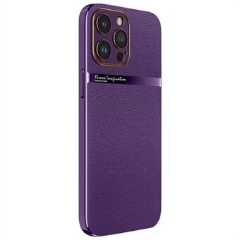 Mobiltelefon bakdeksel for iPhone 14 Pro PC + PU-skinn Anti- Scratch smarttelefonveske