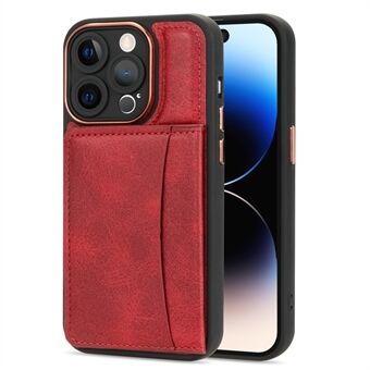 Kompatibel med MagSafe Kickstand-telefondeksel for iPhone 14 Pro , kortholder PU-skinn+TPU-deksel