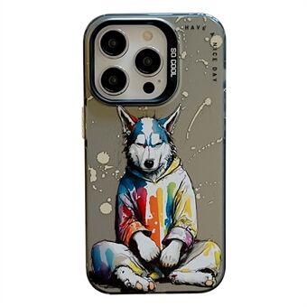 For iPhone 14 Pro Graffiti dyremønster trykt deksel PC+TPU støtsikkert beskyttelsestelefondeksel