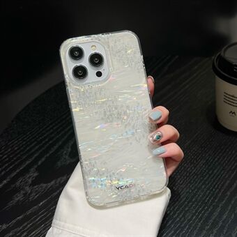 YCADEN For iPhone 14 Pro Gradient Telefonveske Glitter TPU Shell Grain Bakdeksel