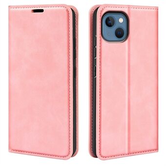 For iPhone 14 Plus 6,7 tommers Stand Folio Flip Lærveske Mobiltelefonstativ Lommebok beskyttende deksel