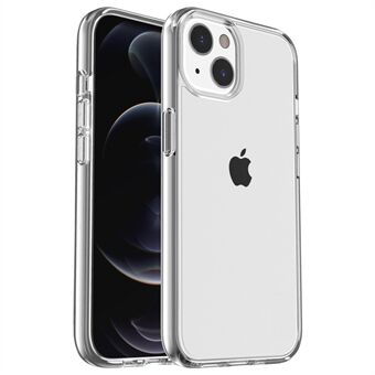 For iPhone 14 Plus 6,7 tommers gjennomsiktig telefonveske Hard PC Fleksibel TPU Anti Scratch Defender Beskyttelsesdeksel