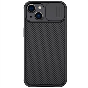 NILLKIN CamShield Pro Series for iPhone 14 Plus PC + TPU Hybrid Telefonveske Anti-fall bakdeksel med skyvekamerabeskyttelse