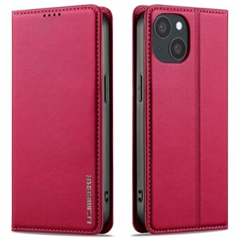 LC.IMEEKE L1 Serien for iPhone 14 Plus Etui PU Lær Lommebok Stativ Beskyttende Telefon Deksel