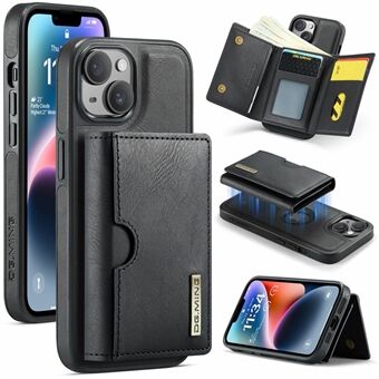 DG.MING M6-serien For iPhone 14 Plus Etui Magnetisk Lommebok PU+PC+TPU Telefondeksel