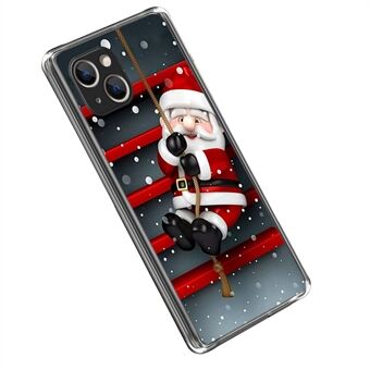 For iPhone 14 Plus Christmas Series Lovely Pattern Printing Myk TPU-telefondeksel Anti-drop-deksel