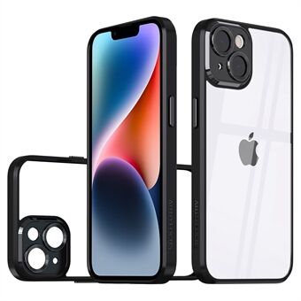 For iPhone 14 Plus Gjennomsiktig PC-bakside TPU Bumper Hybrid-deksel Anti-slipp telefondeksel