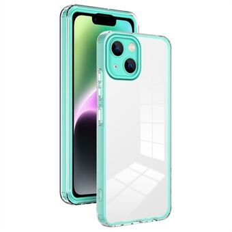 For iPhone 14 Plus 3-i-1 ultratynt telefondeksel TPU PC Transparent bakdeksel med kollisjonsputebeskyttelse