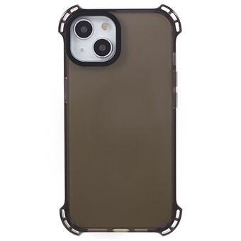 For iPhone 14 Plus Fire-hjørne Anti-drop-deksel 2,5 mm mykt TPU-telefondeksel med lang snor