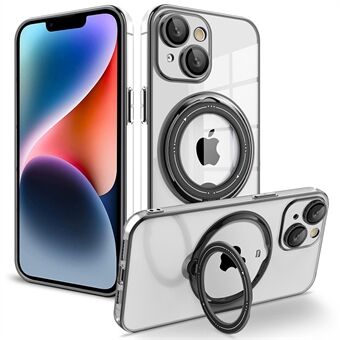 Telefondeksel for iPhone 14 Plus , PC+TPU rotasjonsstøttedeksel kompatibelt med MagSafe