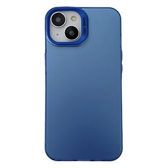 For iPhone 14 Plus Gjennomsiktig matt telefondeksel TPU+PC Anti-slipp bakdeksel