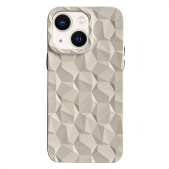 For iPhone 14 Plus Bakdeksel Elektroplettering Honeycomb Prism Myk TPU mobiltelefonveske