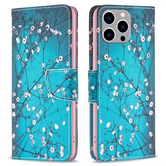 BF Pattern Printing Leather Series-1 for iPhone 14 Pro Max 6,7 tommers PU- Stand Anti-slipp telefondeksel Folio Flip Wallet Støtsikkert etui