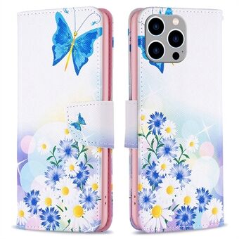 BF Pattern Printing Leather Series-1 for iPhone 14 Pro Max 6,7 tommers PU- Stand Anti-slipp telefondeksel Folio Flip Wallet Støtsikkert etui