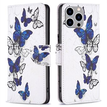 BF Pattern Printing Leather Series-2 for iPhone 14 Pro Max 6,7 tommers lommebok telefonveske PU skinn magnetisk lås Stand deksel