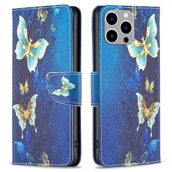 BF Pattern Printing Leather Series-2 for iPhone 14 Pro Max 6,7 tommers lommebok telefonveske PU skinn magnetisk lås Stand deksel