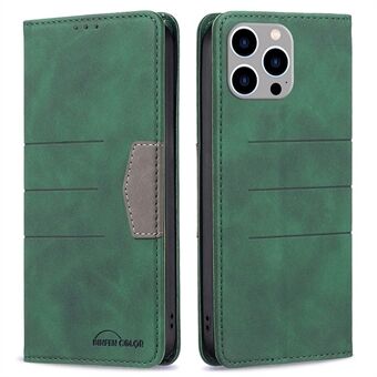 BINFEN COLOR BF Leather Series-1 for iPhone 14 Pro Max 6,7 tommer Anti- Scratch -skjøting 10-stil Stand Lommebok Flip PU-skinn telefonveske Magnetisk autoabsorbert skall