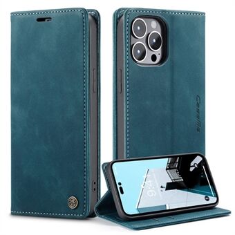 CASEME 013 Series Flip Wallet-deksel for iPhone 14 Pro Max 6,7 tommer, magnetisk autoabsorbert Stand Dropsikkert telefondeksel i PU-skinn