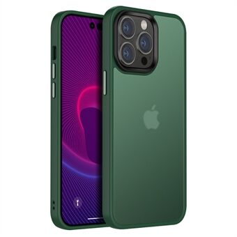 For iPhone 14 Pro Max 6,7 tommer Matt Anti-flekker TPU+PC-telefonveske Anti-fall Støtsikkert objektivbeskyttelsesskall