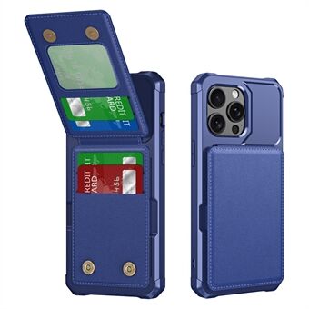 ZM11 for iPhone 14 Pro Max Kickstand-etui med kortspor i PU-lær+TPU-telefondeksel