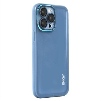 ENKAY HAT PRINCE For iPhone 14 Pro Max Etui Matt TPU Telefondeksel med Linsefilm