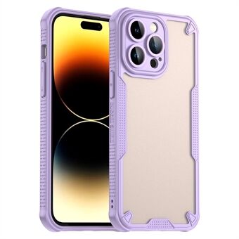 For iPhone 14 Pro Max Deksel PC+TPU Halvtransparent Frostet Finish Beskyttende Telefondeksel