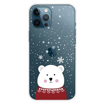 For iPhone 14 Pro Max Juldekor Design Telefonveske Myk TPU Støtsikkert mønsterutskrift Beskyttelsesdeksel