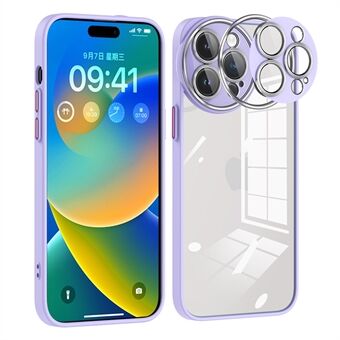 For iPhone 14 Pro Max Big Eyes Series Presise Cutout Glass Linse Protector Ikke-gulning Gjennomsiktig telefonveske PC + TPU beskyttende bakdeksel