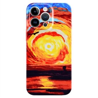 For iPhone 14 Pro Max Sunset Pattern Printing Anti- Scratch Hardt PC-telefondeksel