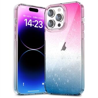 For iPhone 14 Pro Max PC+TPU Bakdeksel Glitter Powder Clear IMD Mobiltelefondeksel