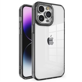 For iPhone 14 Pro Max Crystal Series Bakdeksel Gjennomsiktig støtsikkert PC+TPU-telefondeksel