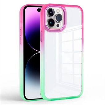 For iPhone 14 Pro Max Gradient TPU+PC-bakdeksel Gjennomsiktig anti- Scratch telefondeksel