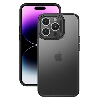 For iPhone 14 Pro Max Gjennomskinnelig matt telefonveske PC+TPU slankt støtsikkert deksel