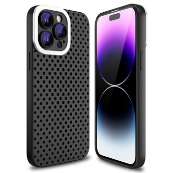 For iPhone 14 Pro Max varmeavledning TPU-deksel med hult hull med hudberøring