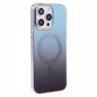 For iPhone 14 Pro Max Slank Etui Kompatibel med MagSafe Glitter Gradient TPU+Acrylic Telefon Deksel