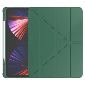 For iPad Pro 11 (2022) / (2021) / (2020) / (2018) Etui Origami Stativ PU Lær+TPU Nettbrettdeksel med Pennspor