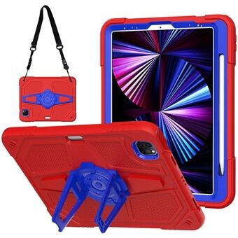 For iPad Air (2020) / (2022) / iPad Pro 11 (2020) / (2021) / (2022) Case PC+Silikon Kickstand-deksel med skulderstropp - Flere