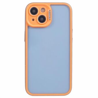 For iPhone 15 mobiltelefondeksel Presis linseekskurs TPU + akrylbeskyttende deksel