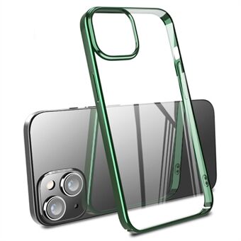 X-LEVEL Etui for iPhone 15 med elektroplateringsramme, hard PC-materiale, støtsikker telefondeksel