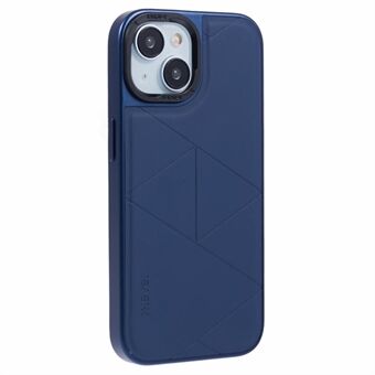 X-LEVEL For iPhone 15 Etui Støtsikker Geometrisk PU Lær Bakdeksel