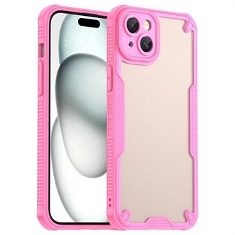 Armor-serien for iPhone 15 deksel PC+TPU halvtransparent frostet finish beskyttende telefondeksel